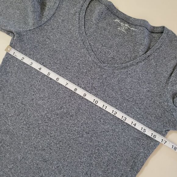 Eddie Bauer Women's Gray Long Sleeve V-Neck Top - Picture 6 of 13
